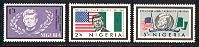 John F. Kennedy Memorial Issue Mint Set of 3 Stamps Nigeria, 1964